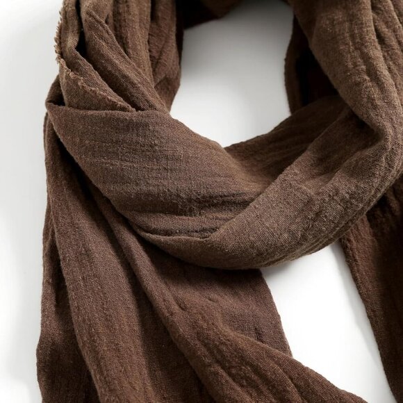 Luxurious Cotton Scarf Wrap for Men & Women - Lightweight & Breathable Style - Picture 7 of 9